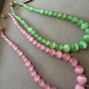 Colorful Cat’s eye stone  necklace